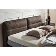 BOXSPRINGBETT 180/200 cm  in Dunkelbraun  - Dunkelbraun/Schwarz, Design, Textil/Metall (180/200cm) - Johann Jakob