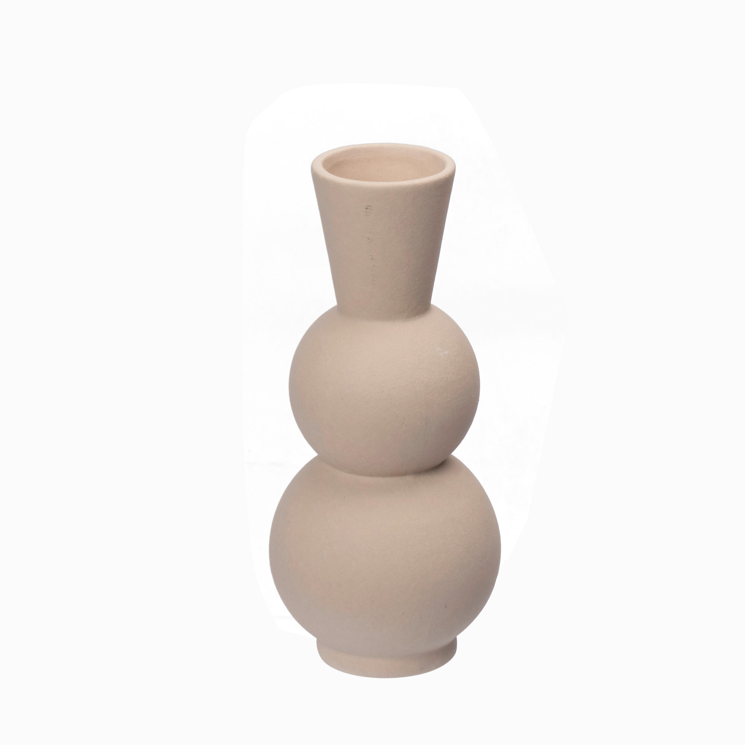 VAZA   22 cm  keramika  - peščene barve, Natur, keramika (9,7/22cm) - Ambia Home