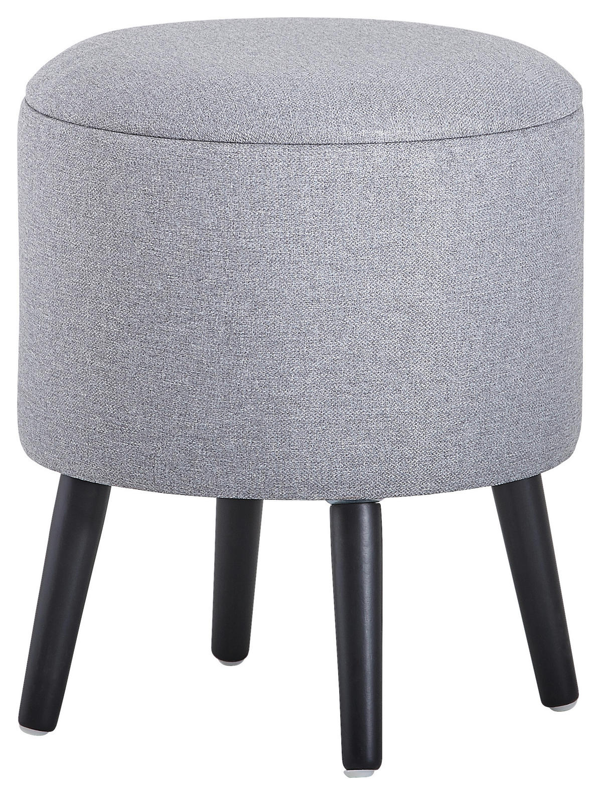 TABURETKA, drevo, textil, kompozitné drevo, 40/46/40 cm - čierna/sivá, Trend, drevo/kompozitné drevo (40/46/40cm) - Ambia Home