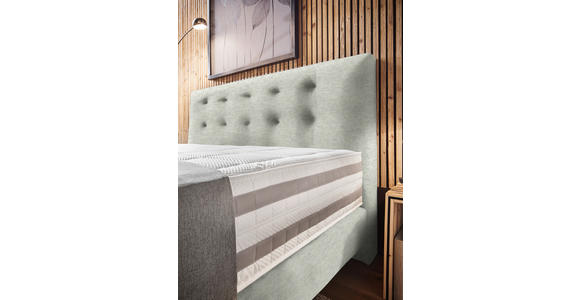 BOXSPRINGBETT 180/200 cm  in Hellgrau  - Hellgrau, KONVENTIONELL, Holz/Textil (180/200cm) - Dieter Knoll