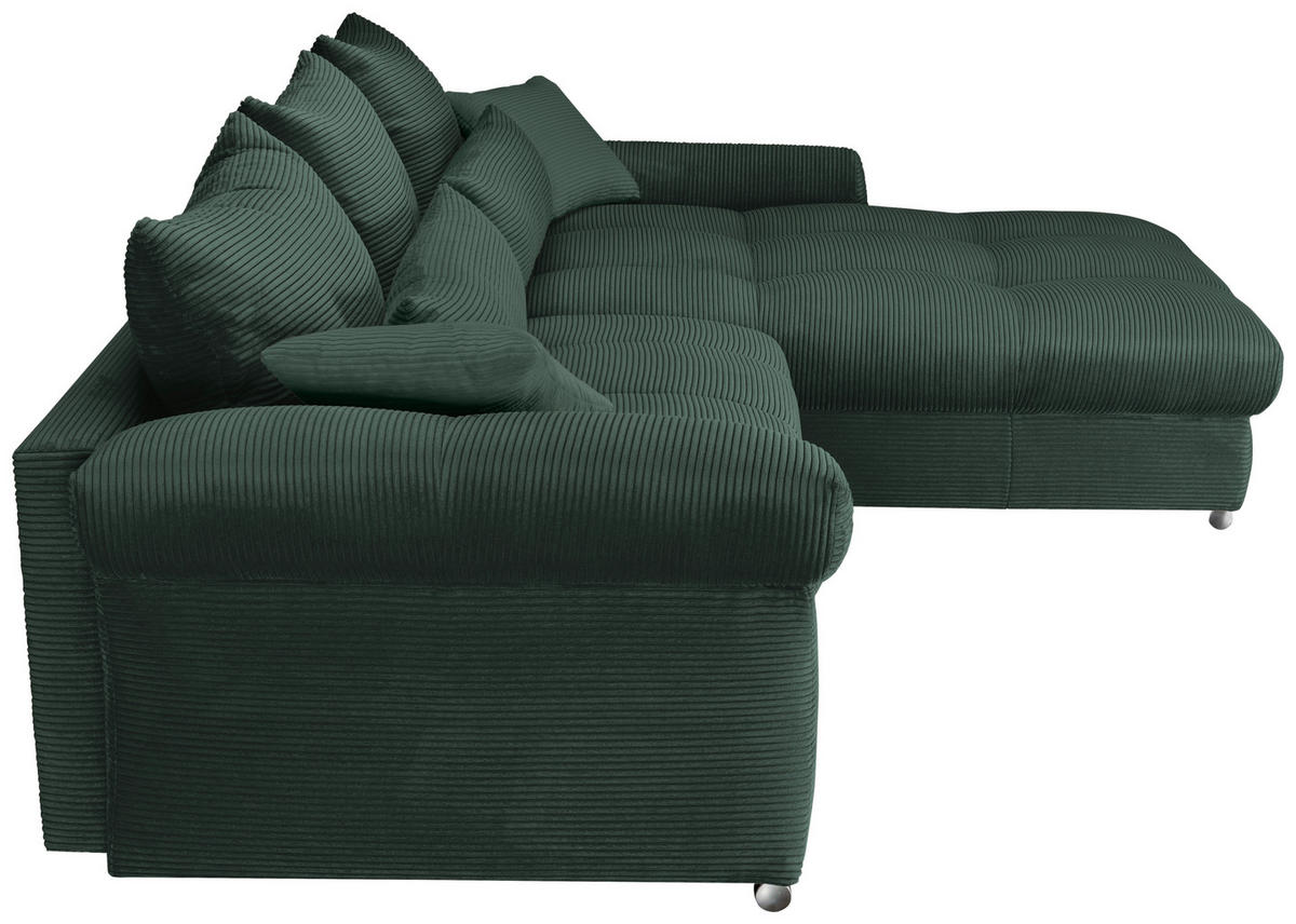 Freisteller von Carryhome ECKSOFA Dunkelgrün Cord.