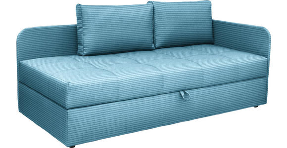 LIEGE  in Cord Blau  - Blau/Schwarz, Basics, Kunststoff/Textil (205/90/95cm) - Xora