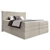 BOXSPRINGBETT 180/200 cm  in Sandfarben  - Sandfarben/Schwarz, Design, Kunststoff/Textil (180/200cm) - Esposa