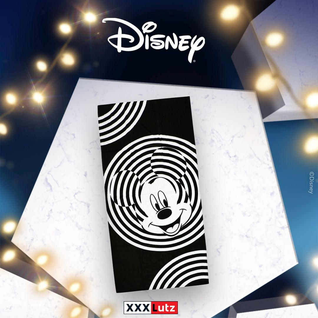 BADETUCH Mickey Schwarz 70/140 cm  - Schwarz, KONVENTIONELL, Textil (70/140cm) - Disney