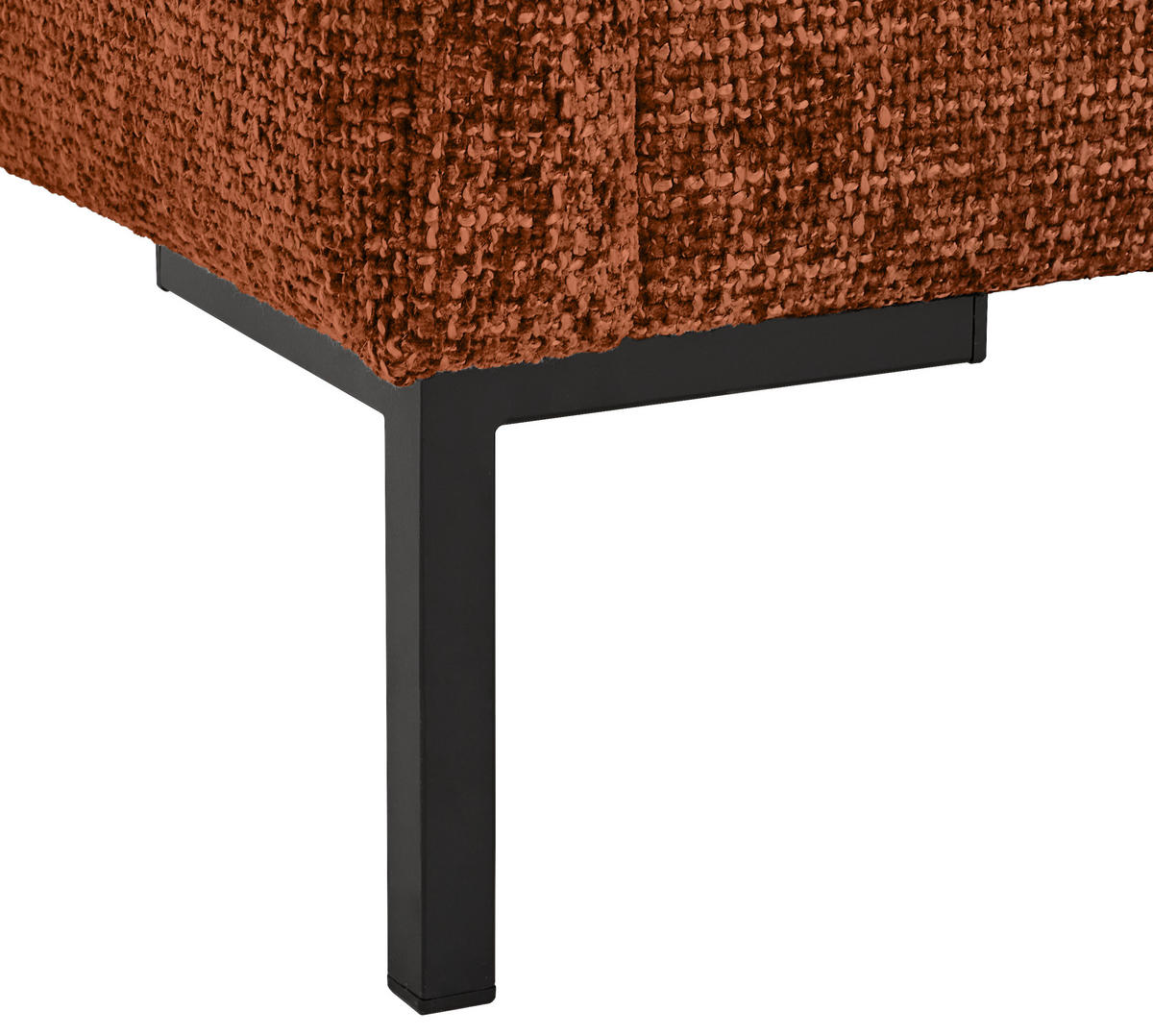 2,5-SITS SOFFA i vävt tyg orange  - orange/svart, Klassisk, metall/textil (176/78/90cm) - MID.YOU