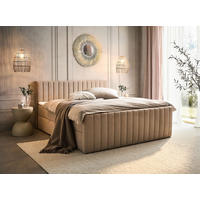 BOXBETT 160/200 cm  in Beige  - Beige/Schwarz, KONVENTIONELL, Kunststoff/Textil (160/200cm) - Boxxx