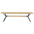 SITZBANK 160/45/35 cm  in Wildeiche  - Wildeiche/Eichefarben, Natur, Holz/Metall (160/45/35cm) - Carryhome