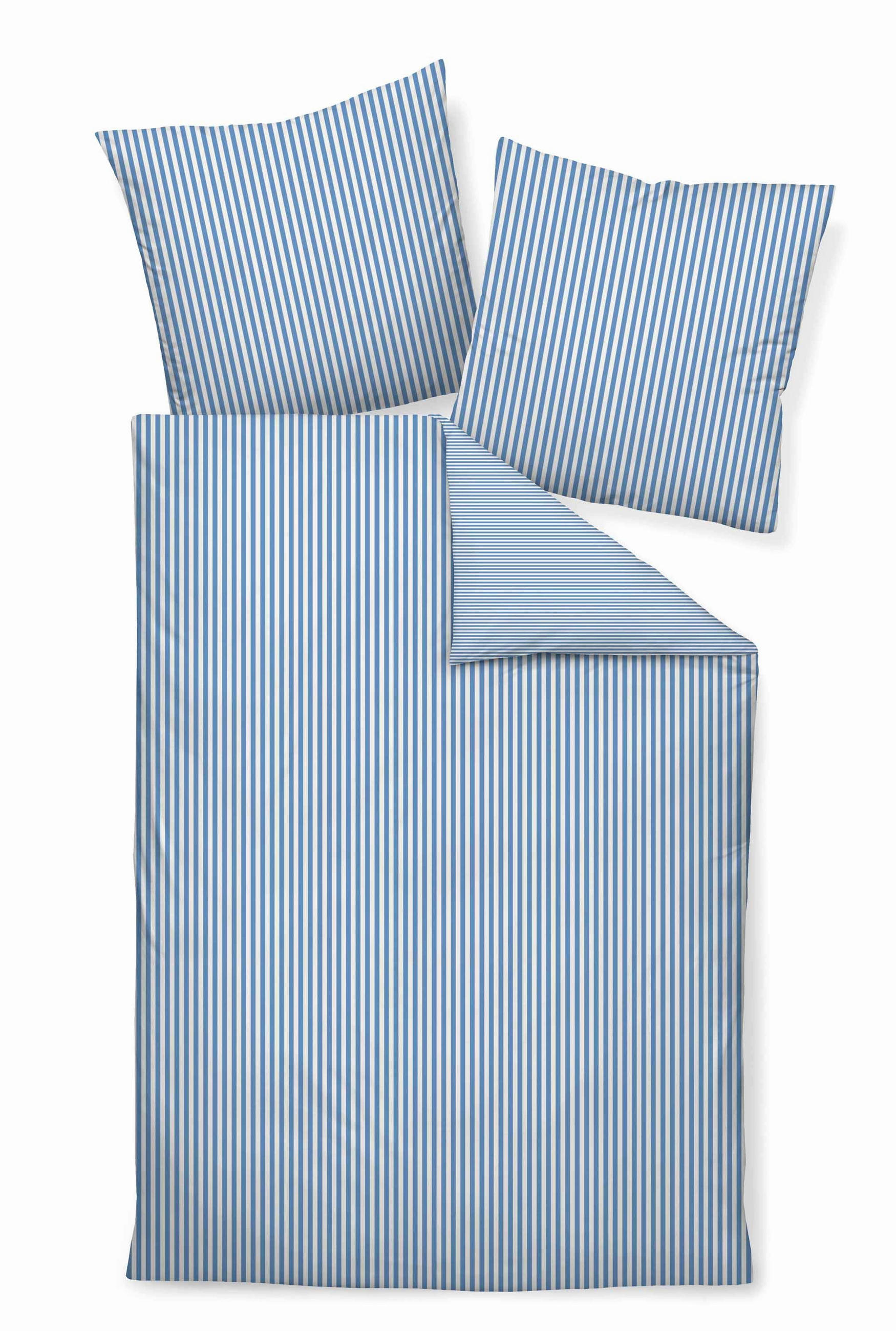WENDEBETTWÄSCHE Giorgio Makosatin 200/220 cm  - Weiß/Hellblau, KONVENTIONELL, Textil (200/220cm) - Janine