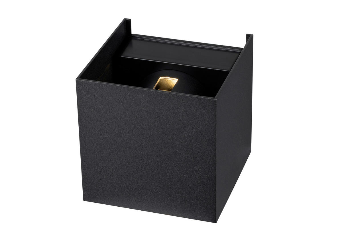 LED-WANDLEUCHTE 10/10/10 cm   - Schwarz, Basics, Kunststoff/Metall (10/10/10cm) - Novel