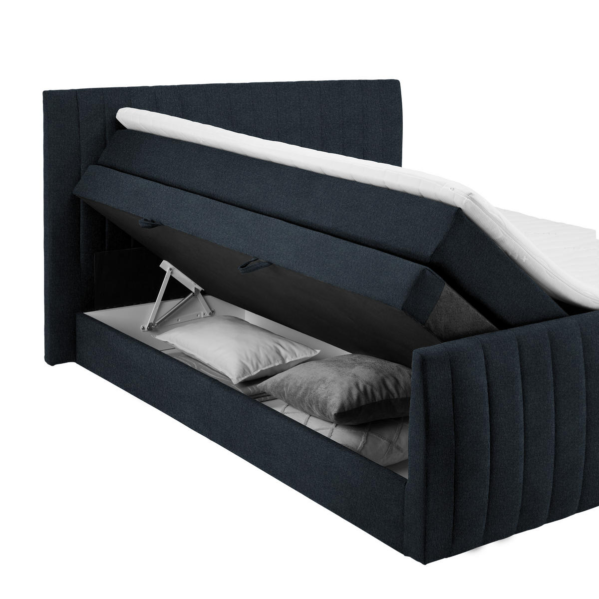 BOXSPRINGBETT 180/200 cm  in Schwarz  - Schwarz, KONVENTIONELL, Kunststoff/Textil (180/200cm) - Boxxx