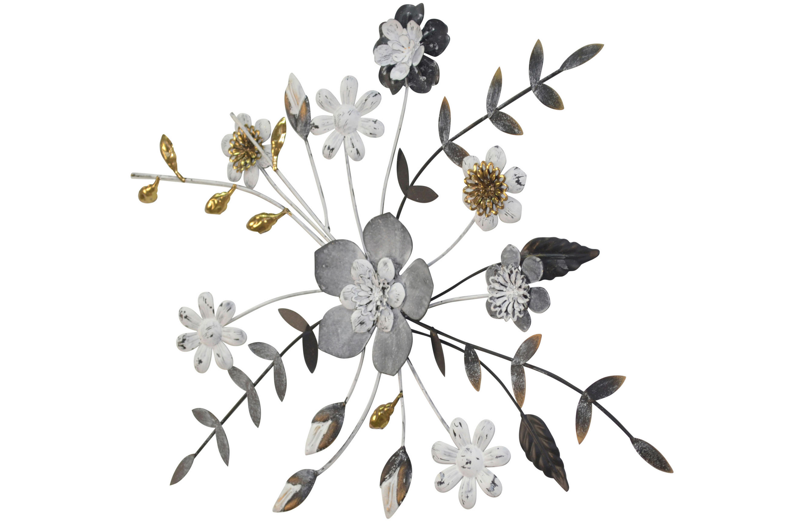 Thumbnail - Mid.you Wanddeko, Dunkelgrau, Metall, 62x44x3 cm, Dekoration, Skulpturen & Dekoobjekte, Wanddeko