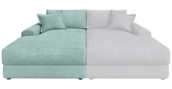 BIGSOFA Cord Salbeigrün  - Salbeigrün/Schwarz, MODERN, Kunststoff/Textil (117/93/190cm) - Carryhome