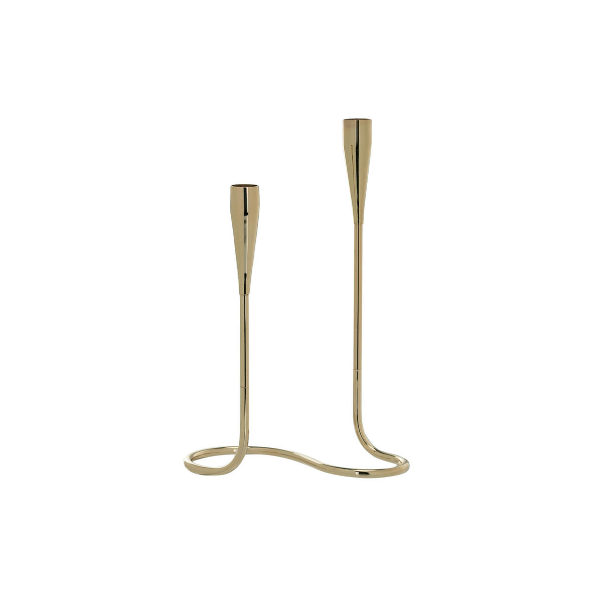 STOJAN NA DLOUHÉ SVÍČKY  kov - barvy zlata, Trend, kov (18/28/13cm) - Ambia Home