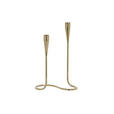 STABKERZENHALTER - Goldfarben, Trend, Metall (18/28/13cm) - Ambia Home