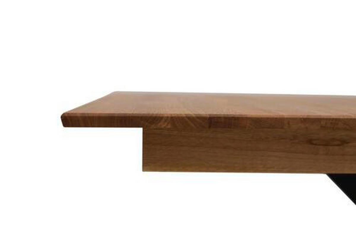 ESSTISCH in Holz 160-210/90/76 cm  - Eichefarben/Schwarz, Konventionell, Holz (160-210/90/76cm) - Celina Home
