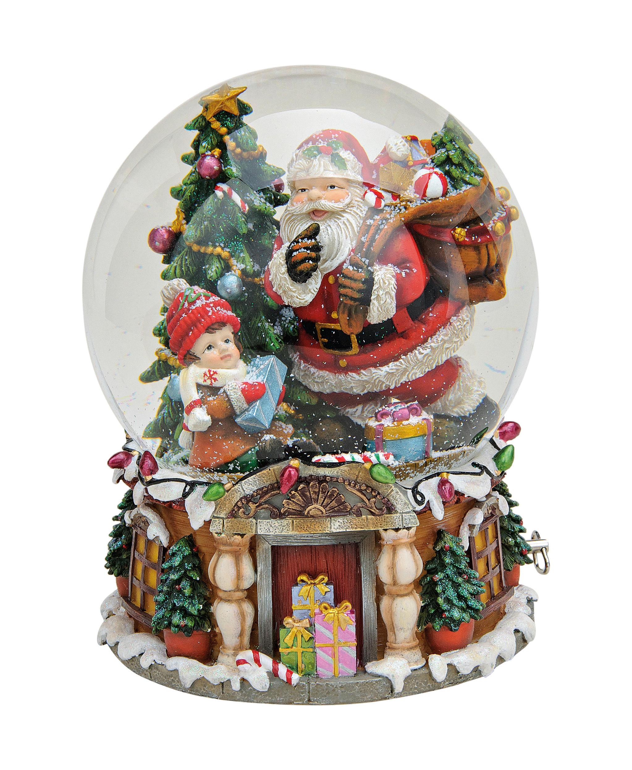 SPIELUHR SCHNEEKUGEL  - Multicolor, Basics, Glas (25/17/16cm) - X-Mas