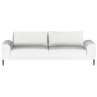 SCHLAFSOFA Cord Ecru  inkl. Rückenkissen, Bettkasten, Schlaffunktion  - Ecru/Schwarz, Design, Textil/Metall (250/89/105cm) - Livetastic