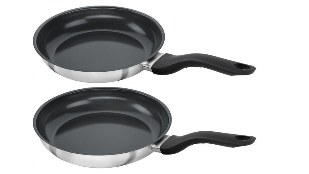 PFANNENSET Stream Ceramic Edelstahl 2-teilig  - Silberfarben, Basics, Metall - Henckels by ZWILLING