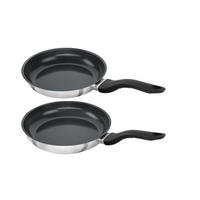 PFANNENSET Stream Ceramic Edelstahl 2-teilig  - Silberfarben, Basics, Metall - Henckels by ZWILLING