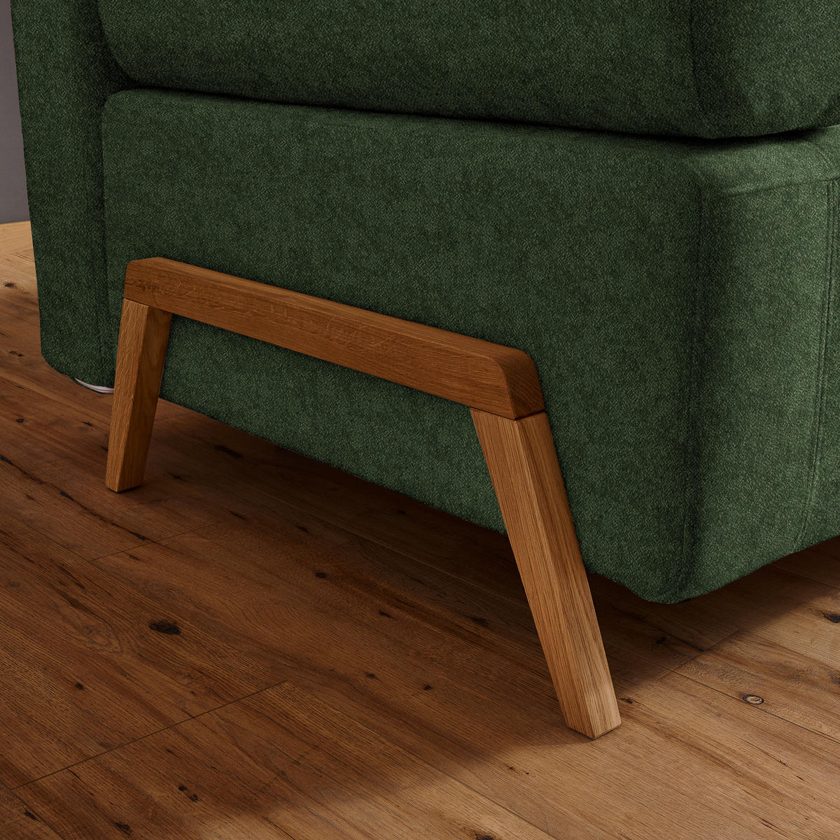 SCHLAFSOFA in Holz, Textil Olivgrün  - Naturfarben/Olivgrün, Design, Holz/Textil (211/88/102cm) - Niels Andersson