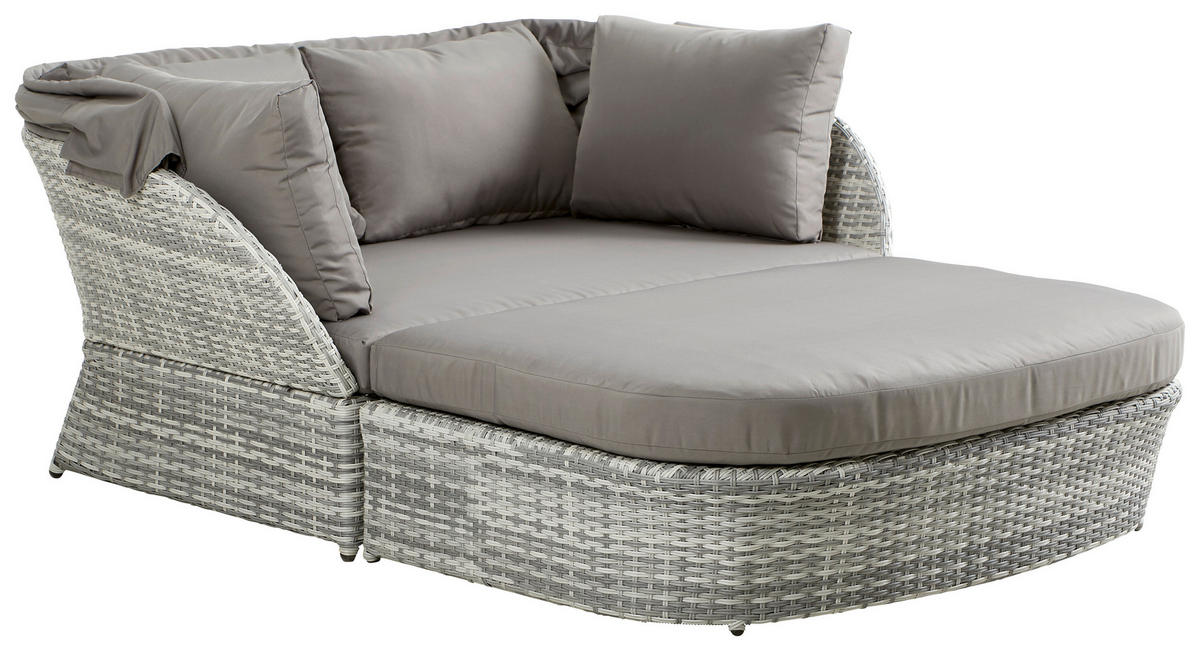 GARTENMUSCHEL 154/137/192 cm Aluminium  - Grau, MODERN, Kunststoff/Textil (154/137/192cm) - Ambia Garden