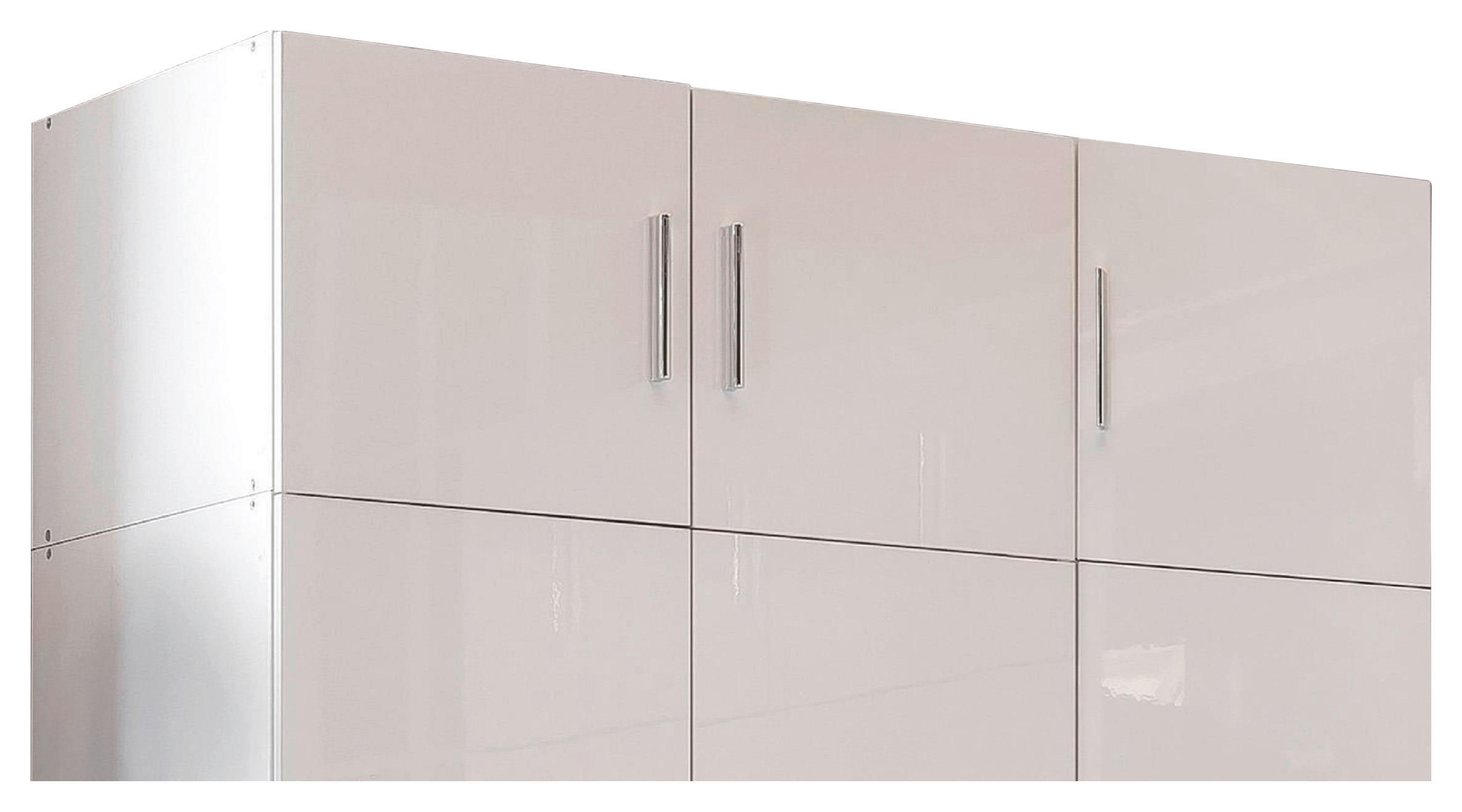 AUFSATZSCHRANK Weiß - Chromfarben/Weiß, KONVENTIONELL, Kunststoff (120/40/54cm) - Xora