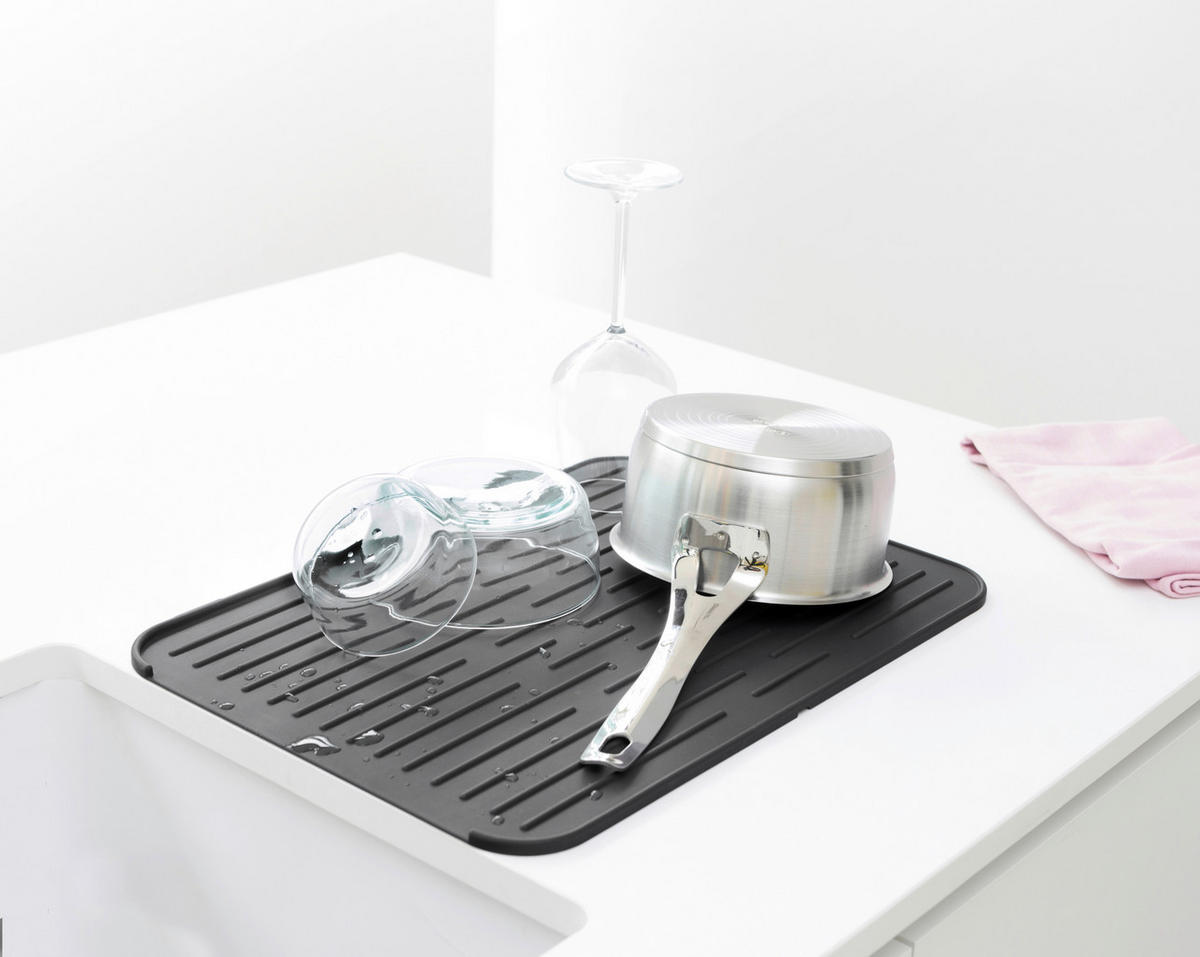 ABTROPFMATTE   - Dunkelgrau, Design, Kunststoff (32,5/43,8/0,9cm) - Brabantia