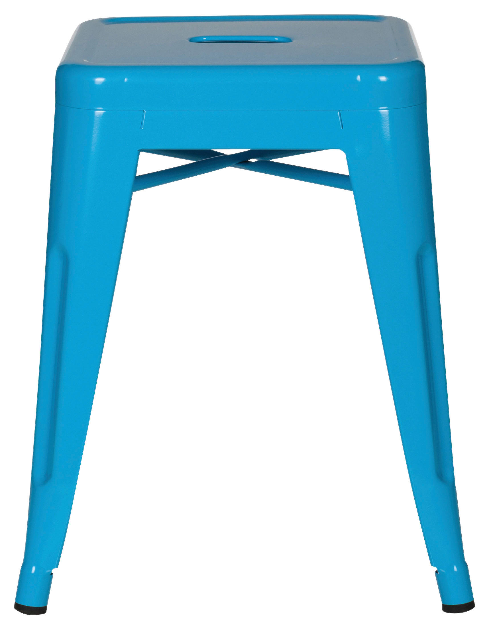 Thumbnail - Mid.you Hocker, Hellblau, Metall, quadratisch, 39x46x39 cm, stapelbar, Wohnzimmer, Hocker, Sitzhocker