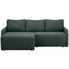 ECKSOFA Dunkelgrün Cord  - Dunkelgrün/Schwarz, KONVENTIONELL, Kunststoff/Textil (217/146cm) - Carryhome