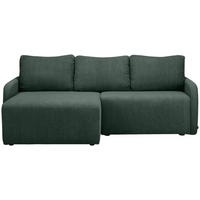 ECKSOFA in Cord Dunkelgrün  - Dunkelgrün/Schwarz, Konventionell, Kunststoff/Textil (217/146cm) - Carryhome