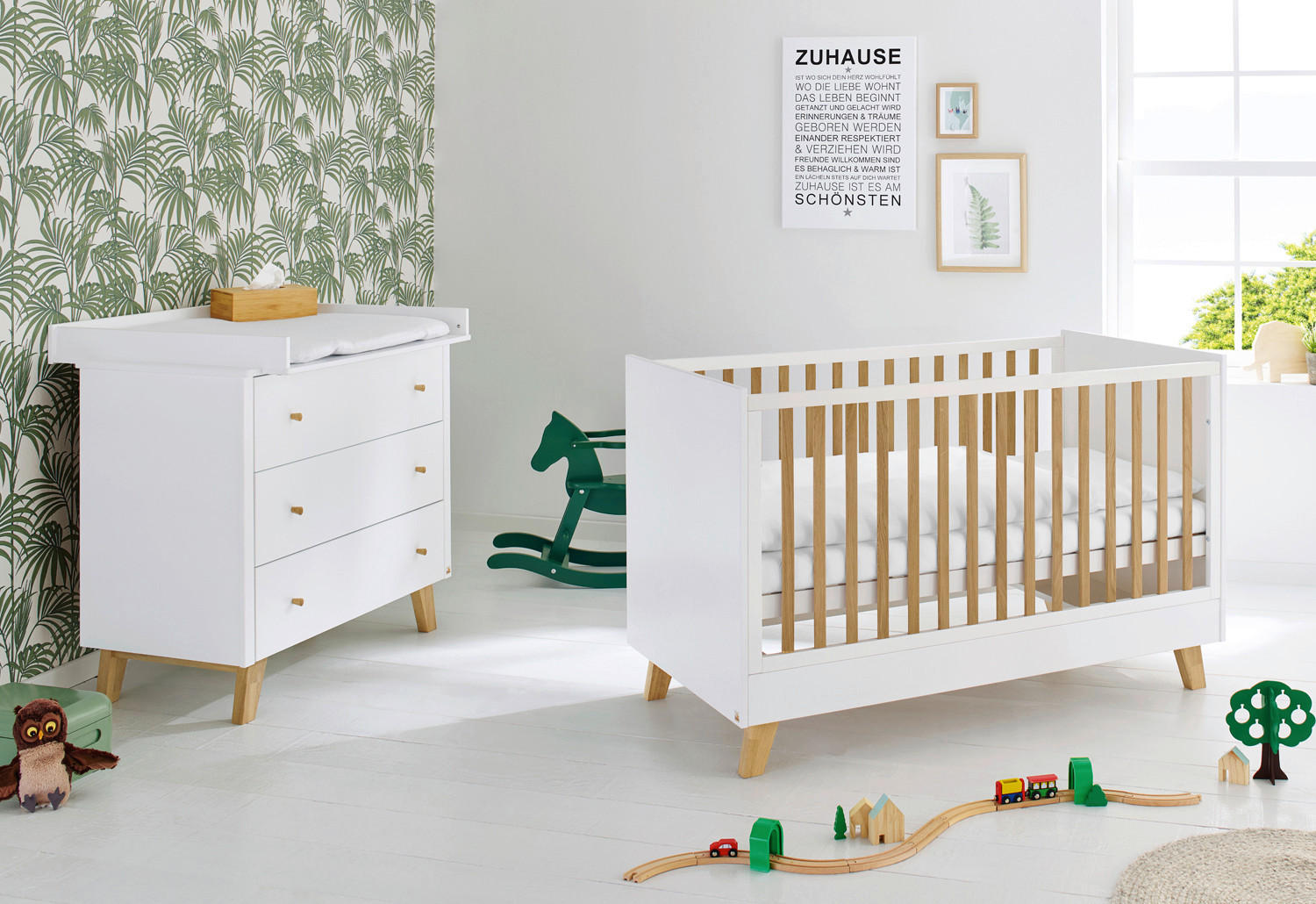 BABYZIMMER PINOLINO PAN  - Eichefarben/Weiß, Design, Holzwerkstoff - Pinolino