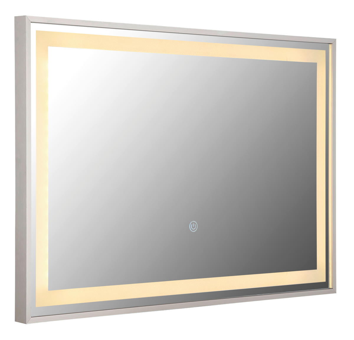 ZRCADLO S OSVĚTLENÍM, 60/40/2,8 cm - Basics, kov/plast (60/40/2,8cm) - Globo