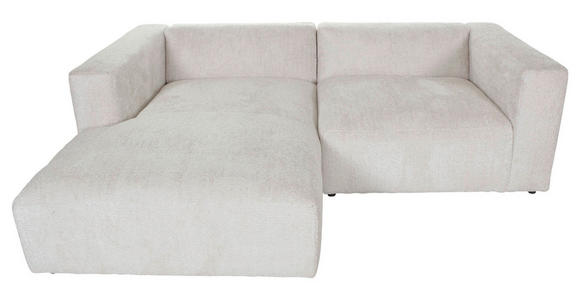 ECKSOFA Creme Chenille - Creme/Schwarz, MODERN, Kunststoff/Textil (178/231cm) - Carryhome