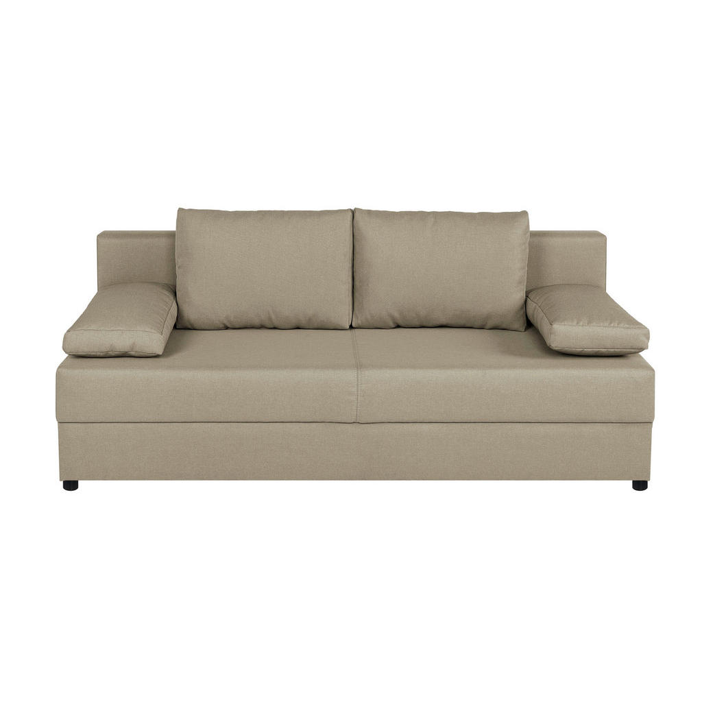 P & B ROZKLADACIA POHOVKA, textil, kompozitné drevo, béžová