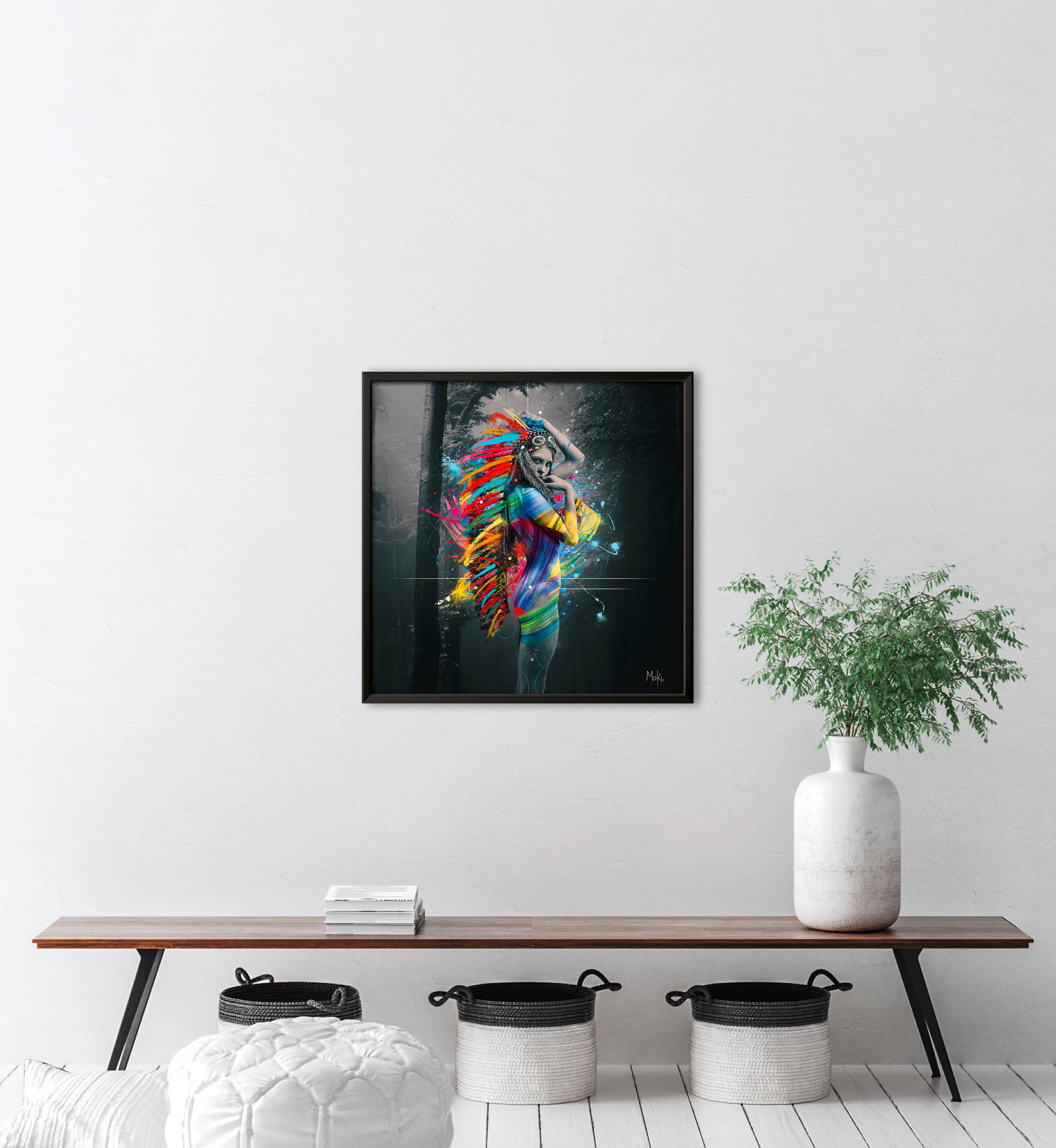 KUNSTDRUCK Frauen 30/30 cm  - Multicolor, Basics, Papier (30/30cm) - Monee