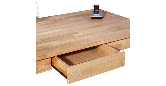 SCHREIBTISCH 140/80/76 cm in Kernbuche - Kernbuche, Design, Holz (140/80/76cm) - Carryhome