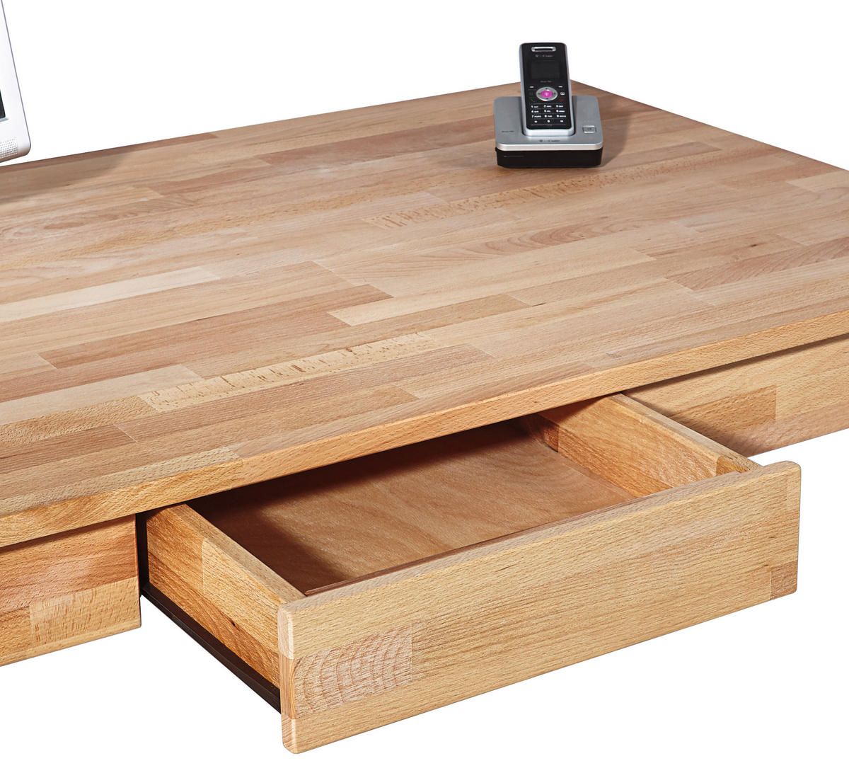 SCHREIBTISCH 140/80/76 cm  in Kernbuche  - Kernbuche, Design, Holz (140/80/76cm) - Carryhome