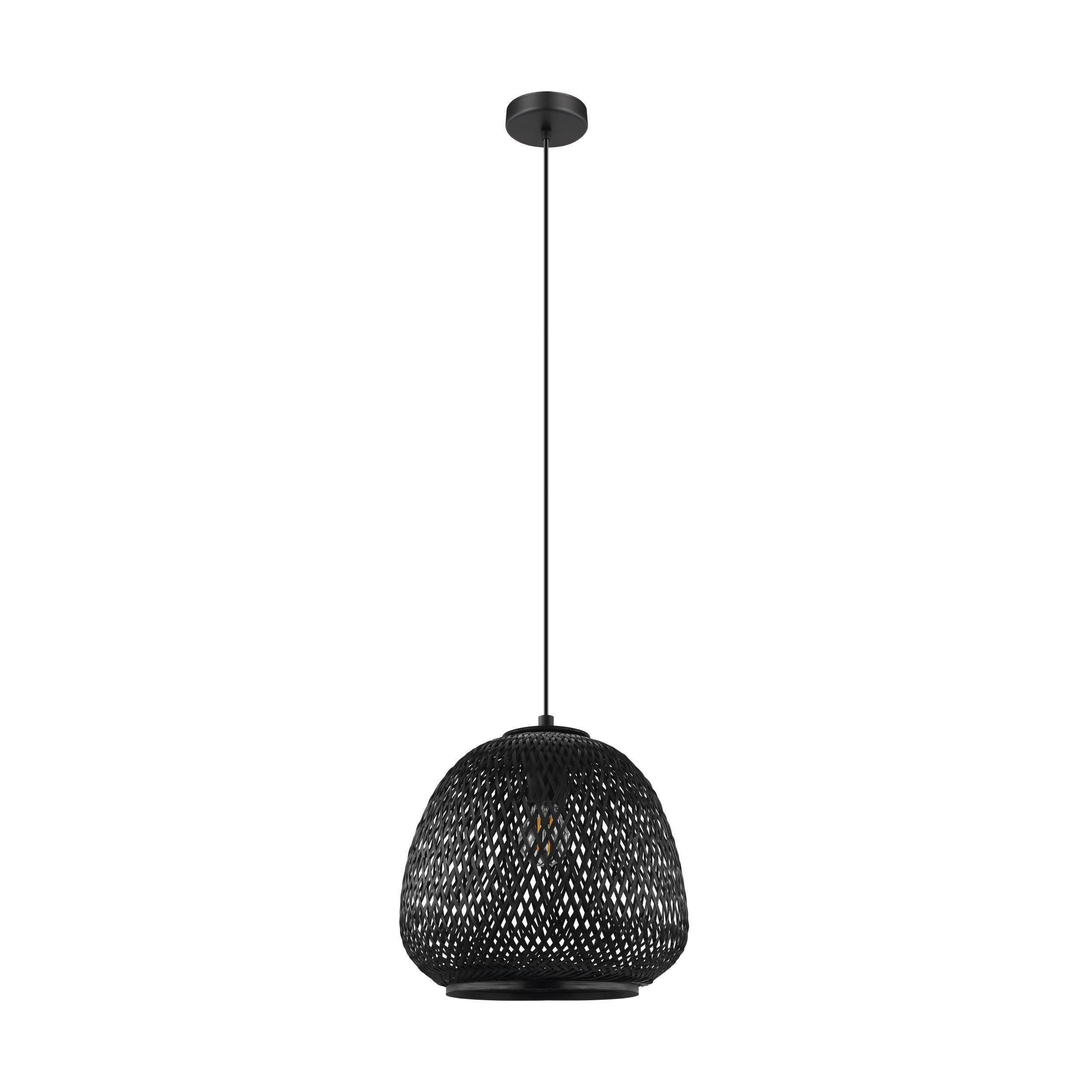 HÄNGLAMPA Dembleby 32/110 cm  - svart, Basics, metall/trä (32/110cm) - Eglo