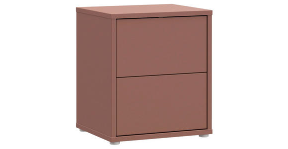 NACHTSCHRANK 50/58/42 cm  - Silberfarben/Terracotta, Trend, Holzwerkstoff/Kunststoff (50/58/42cm) - Carryhome