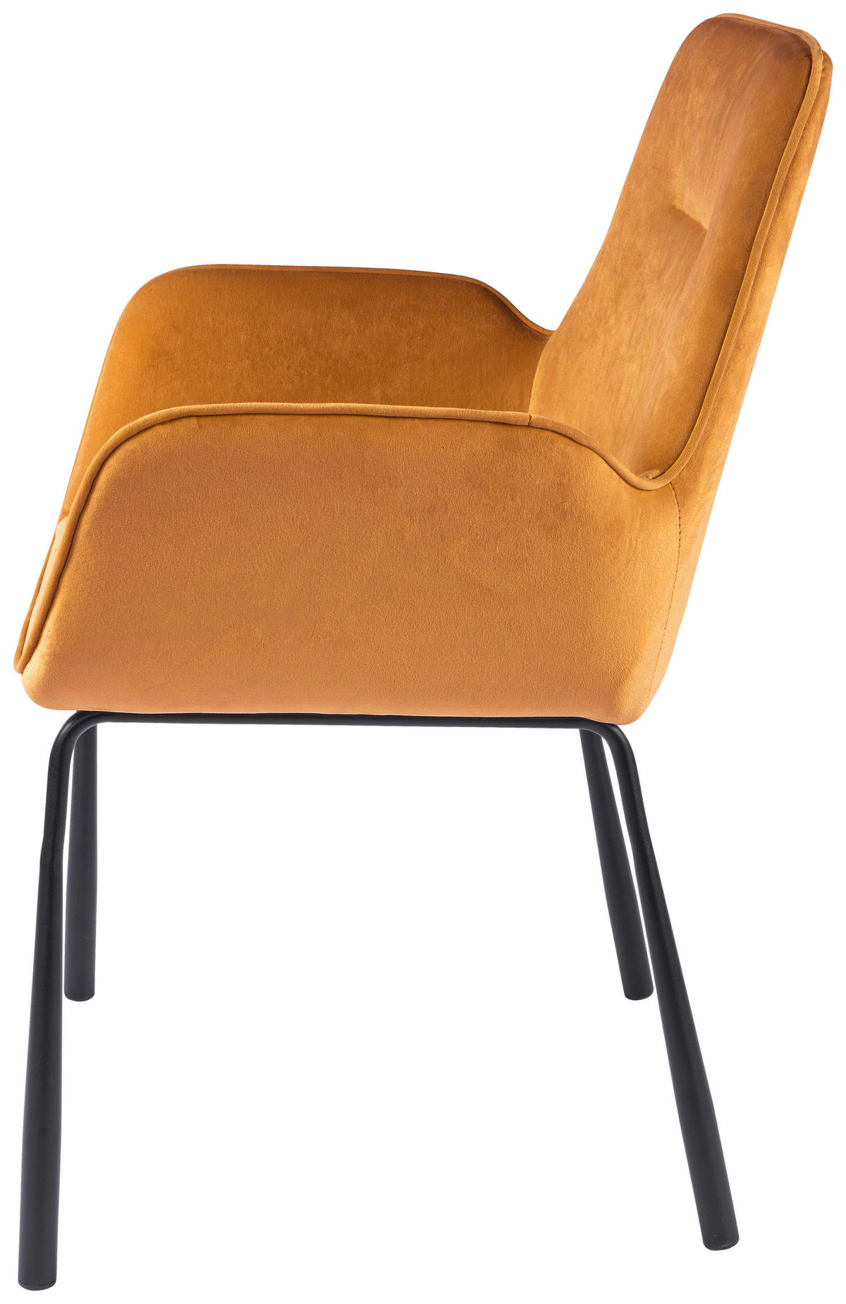 ŽIDLE S PODRUČKAMI, samet, pískové barvy - černá/pískové barvy, Moderní, kov/textil (57/87/58,5cm) - MID.YOU