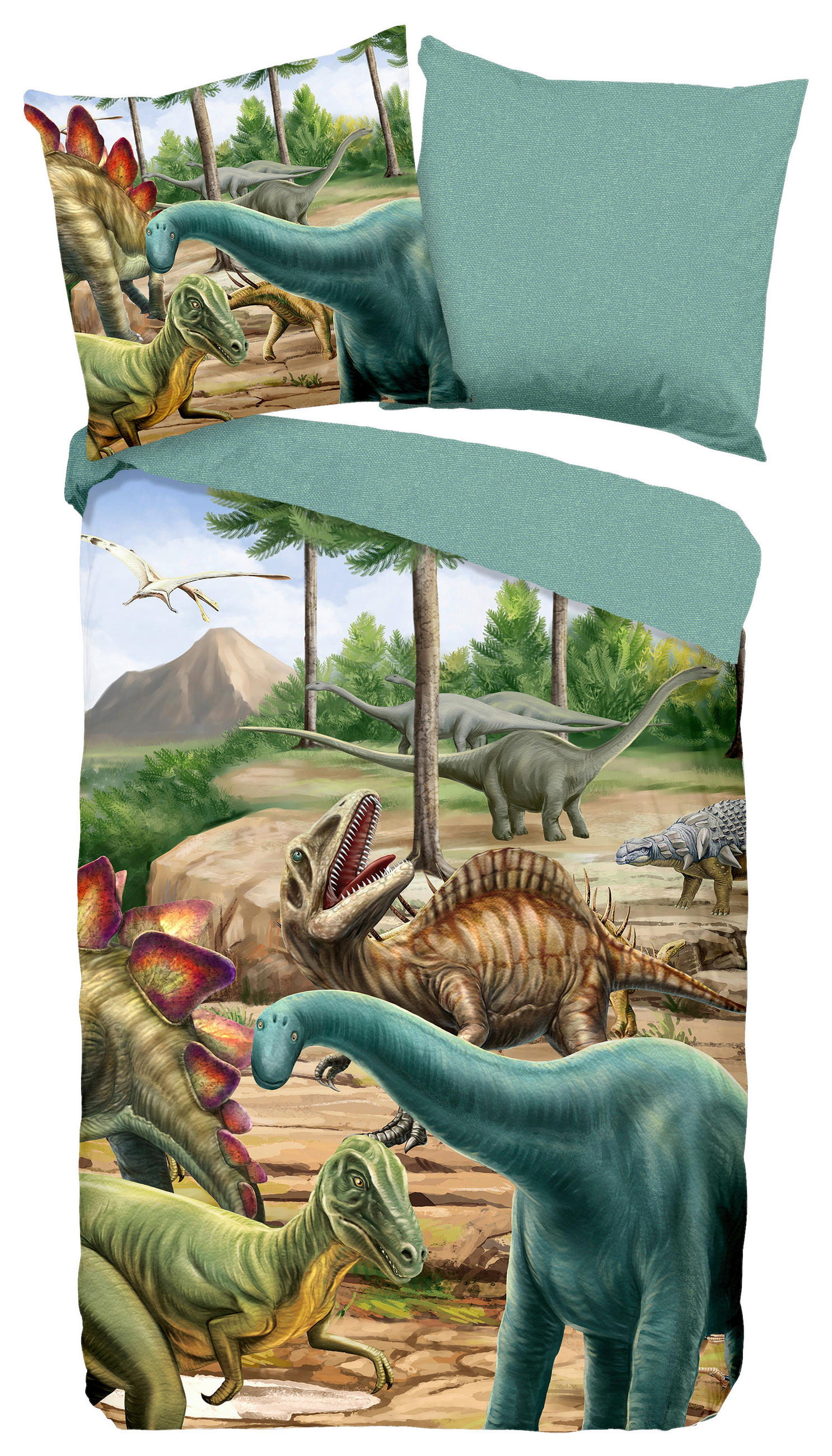 JUGENDBETTWÄSCHE Prehistory Biber 135/200 cm  - Multicolor, Design, Textil (135/200cm)