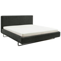 POLSTERBETT 180/200 cm, inkl.  in Dunkelgrün  - Dunkelgrün/Schwarz, Design, Textil/Metall (180/200cm) - Schöner Wohnen