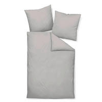 BETTWÄSCHE Giacomo Makosatin 200/200 cm  - Platinfarben, Basics, Textil (200/200cm) - Janine