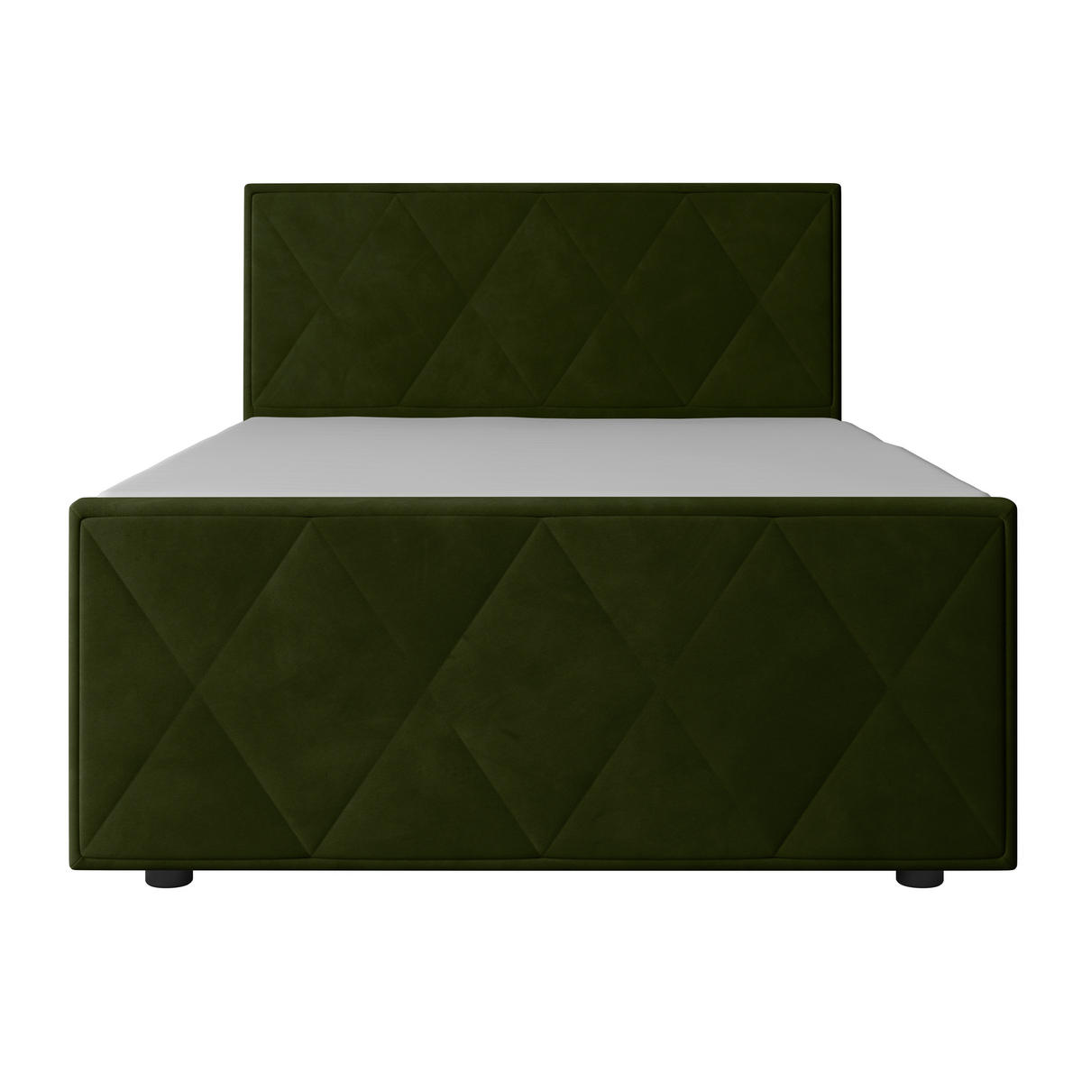 BOXSPRINGBETT 140/200 cm  in Grün  - Grün, MODERN, Holz/Kunststoff (140/200cm) - MID.YOU