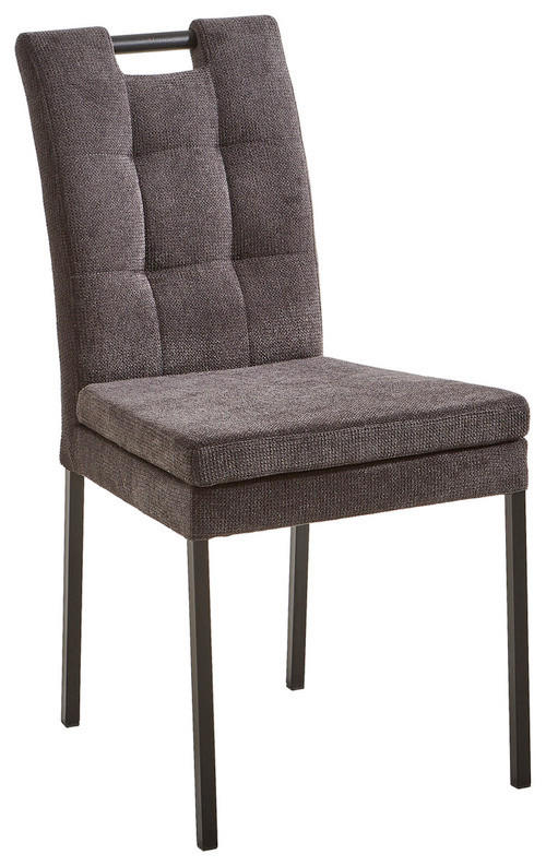 STUHL  in Eisen Webstoff Metall, Textil  - Anthrazit/Schwarz, Design, Textil/Metall (47/91,5/59cm) - Cantus
