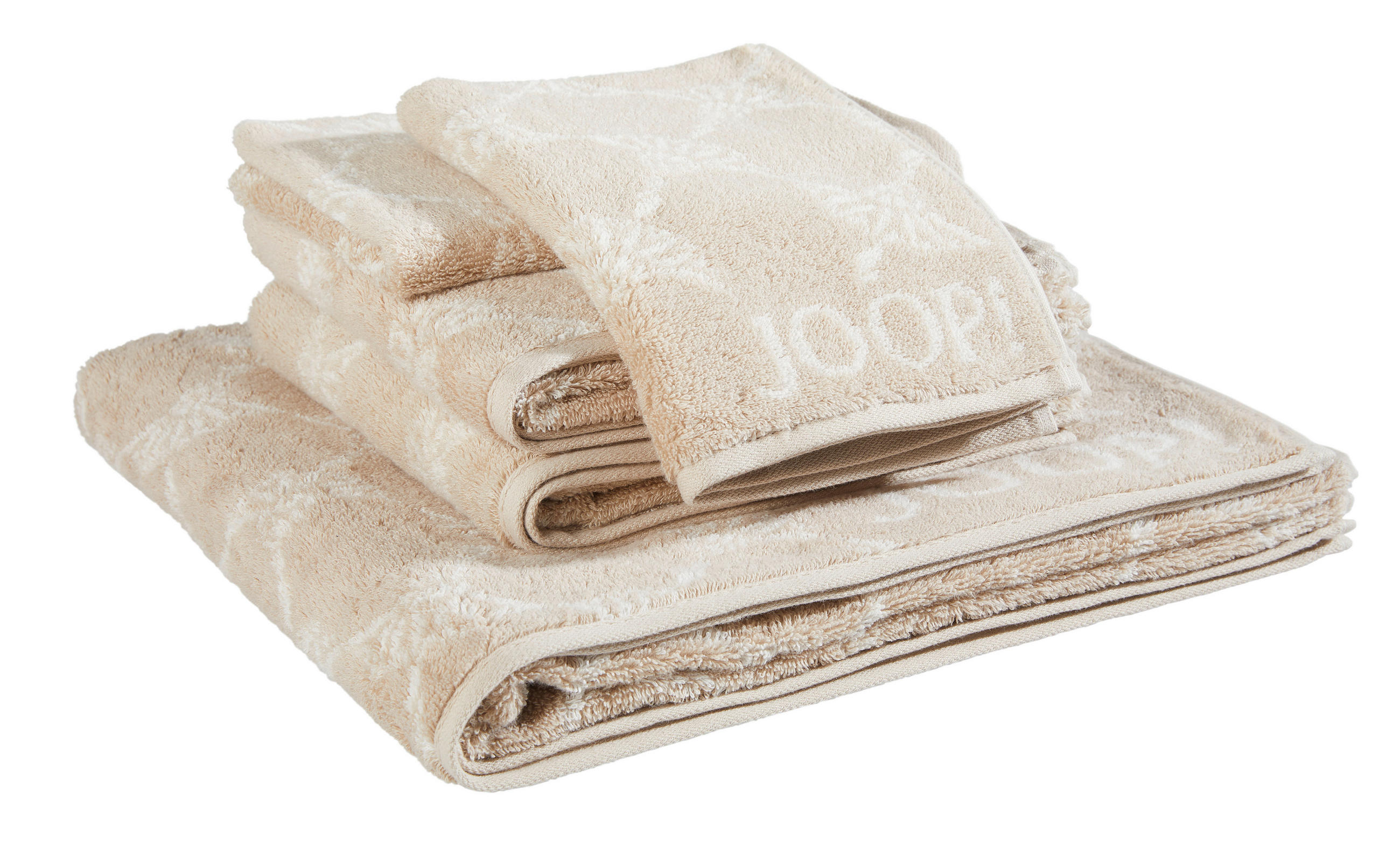 FROTTIERSET CORNFLOWER Sandfarben, Beige 5-teilig  - Sandfarben/Beige, Basics, Textil - Joop!
