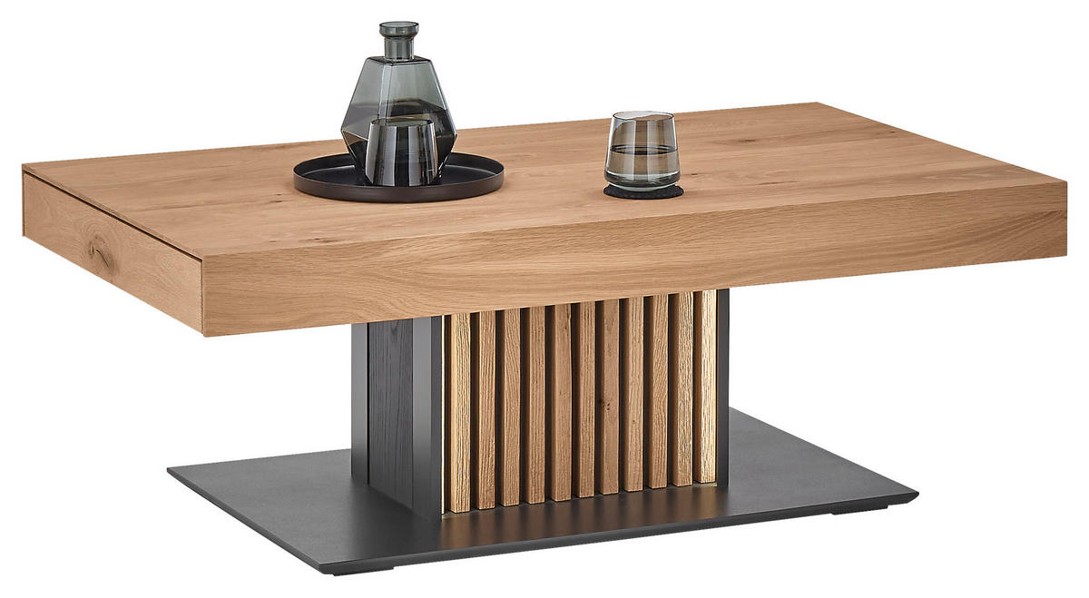 COUCHTISCH in Holz 120/70/45 cm  - Eichefarben/Anthrazit, Design, Holz (120/70/45cm) - Johann Jakob