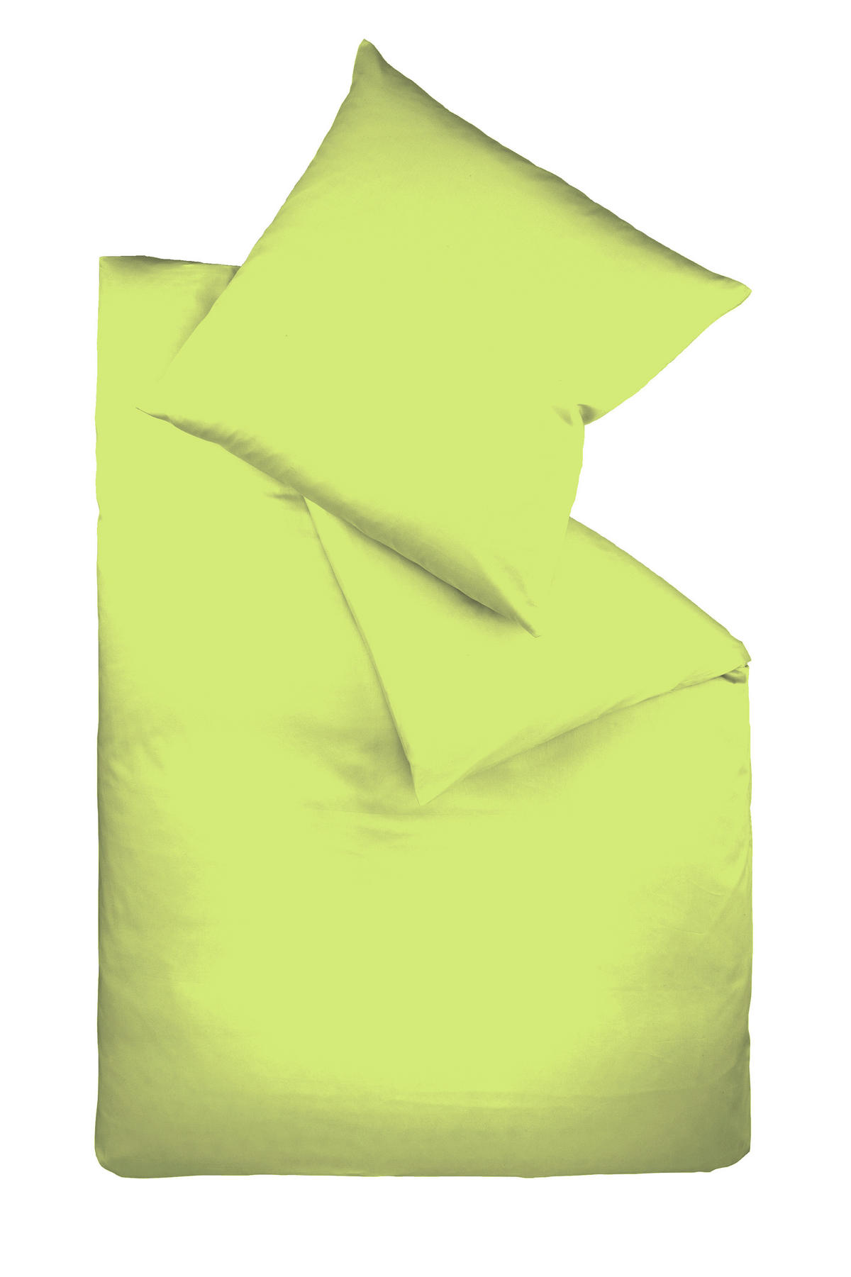 BETTWÄSCHE Satin 155/200 cm  - Grün, Basics, Textil (155/200cm) - Fleuresse