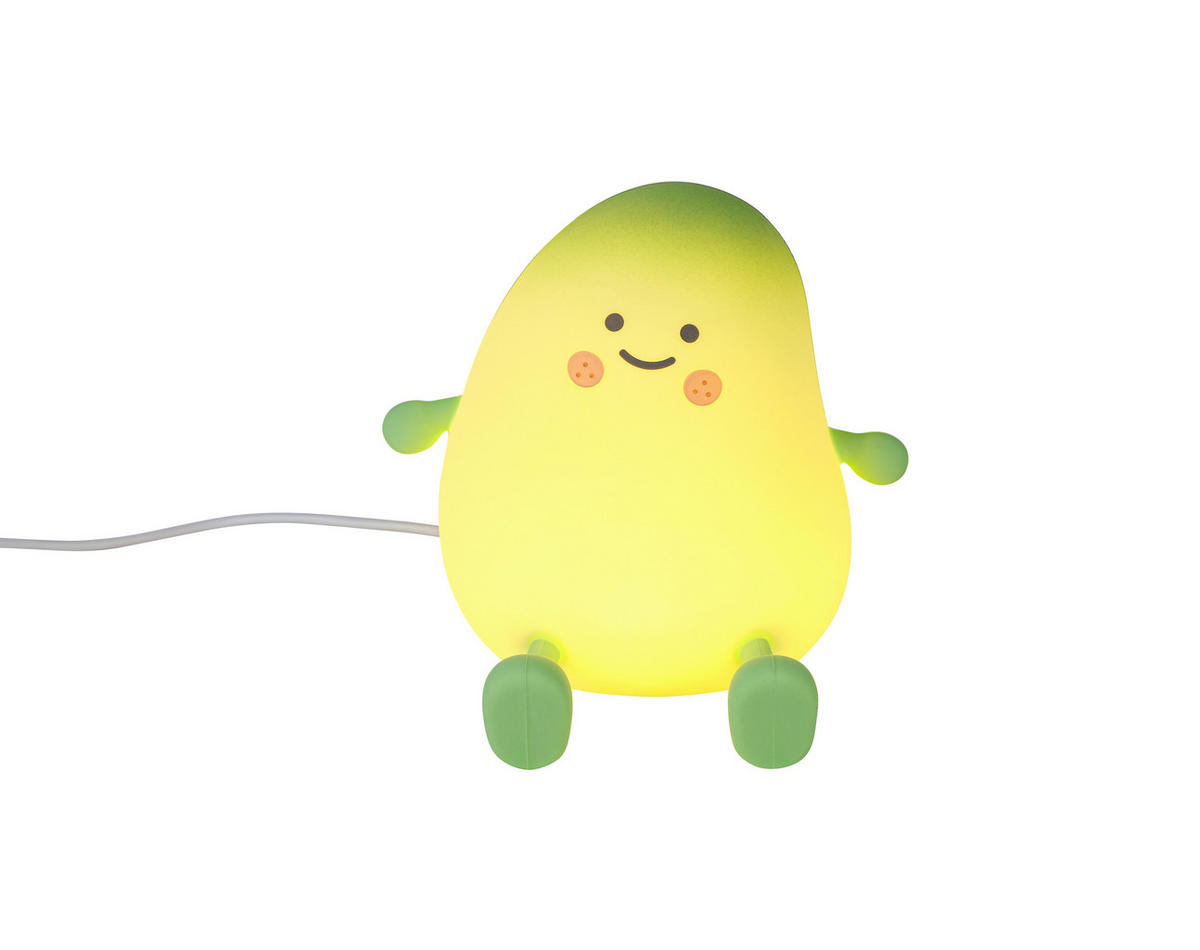 NOČNÉ SVETLO, 12,2/11,6/12,2 cm - zelená, Trend, plast (12,2/11,6/12,2cm) - Novel