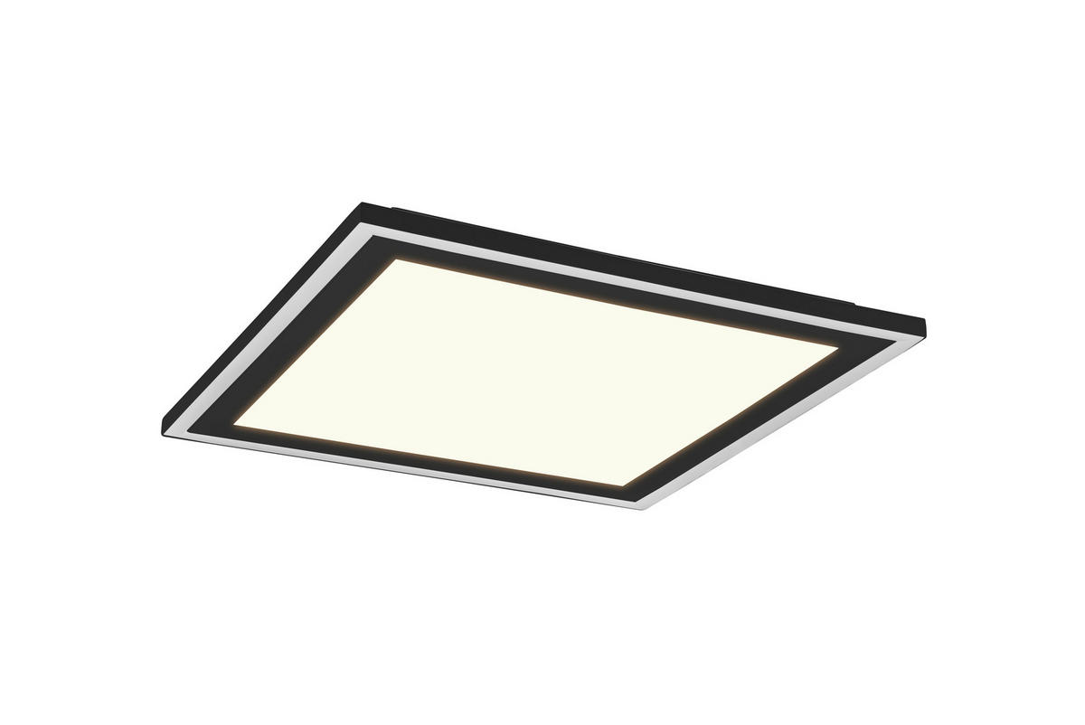 LED-DECKENLEUCHTE    43/43/3,5 cm  - Schwarz, Konventionell, Kunststoff (43/43/3,5cm)